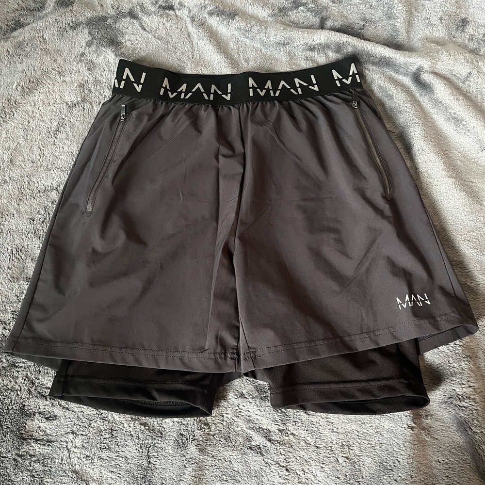 Dark grey Athletic Shorts.
